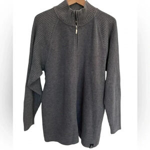 Hathaway casual gray zip up sweater size medium